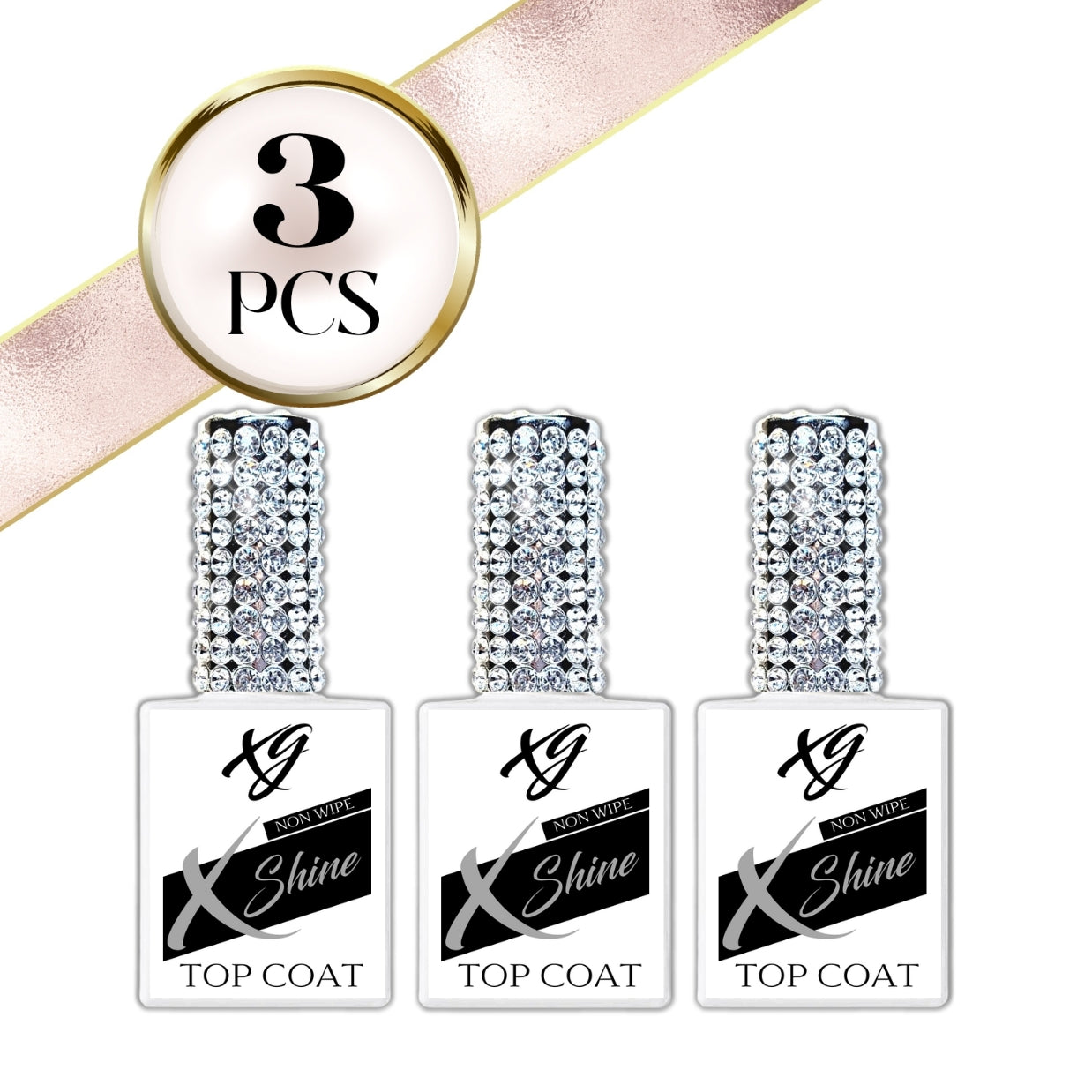 X Shine No Wipe Top Coat, 3gab