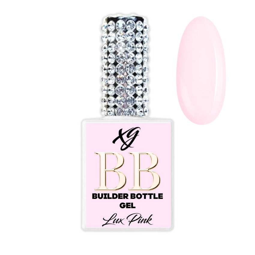 BB gēls, šķidrs būvējošais gēls pudelītē ar otiņu - Lux Pink