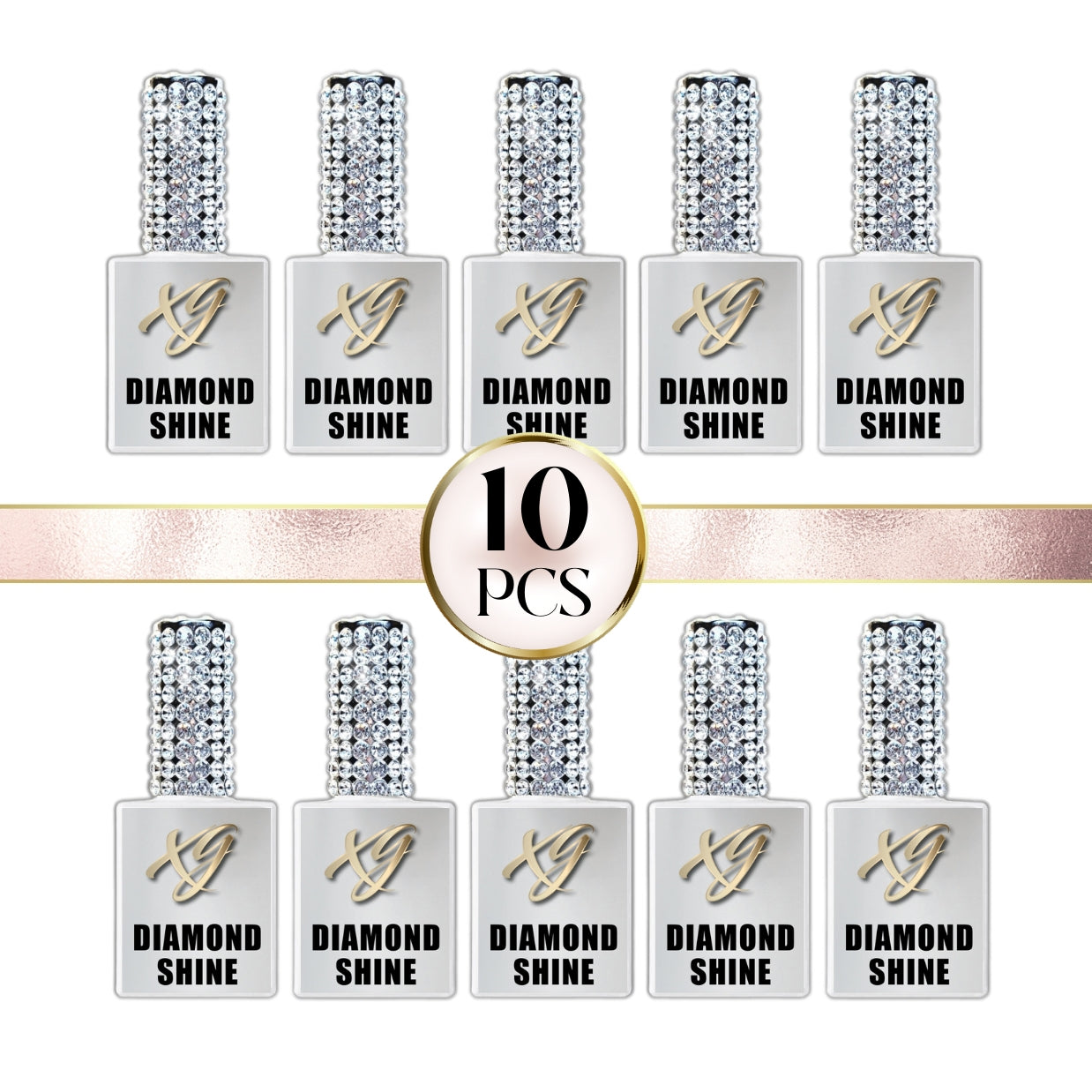 Diamond Shine No Wipe Top Coat, 10pcs